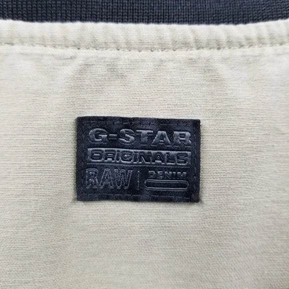 G Star Raw Jacket Men S Beige Bomber Collar Overshirt 2.0 Full Zip Pockets Chore